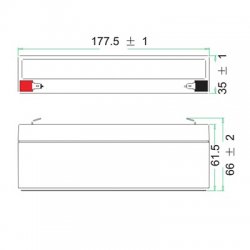 Yuasa 2.1AH 12VDC Battery