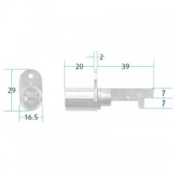 Half Cut Out Cam Furniture Pedestal Lock