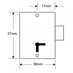 Asec 1 Lever Type 150 Straight Cupboard Lock