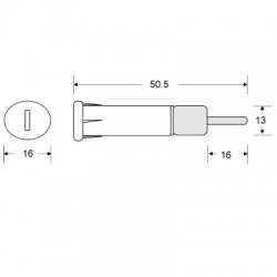 Asec Peg Snap Fix Furniture Pedestal Lock 