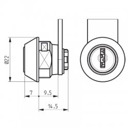 Ronis 8800 Nut Fix Master Keyed Mini Camlock