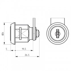 Ronis 14200 Nut Fix Master Keyed Camlock