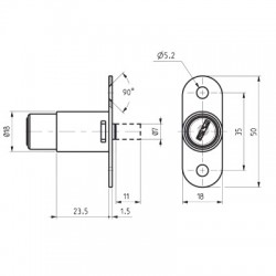 Ronis 18800 01 Push Lock