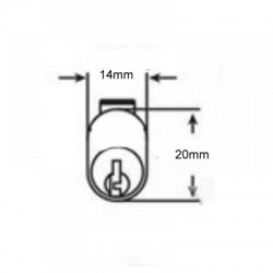 S & G Push In Filing Cabinet Lock