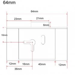 Asec 61 4 Lever Cut Cupboard Lock