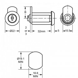 Lowe & Fletcher 32mm Camlock 1342