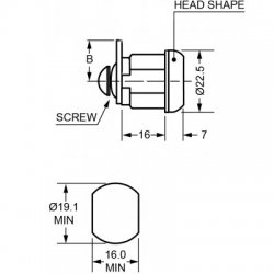 Lowe and Fletcher 16mm 1332 Nut Fix Camlock