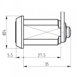 Ronis 26210 27mm Nut Fix Master Keyed Camlock