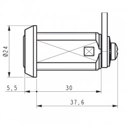 Ronis 26200 30mm Nut Fix Master Keyed Camlock