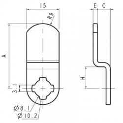 Ronis 4929-3 Cranked Cam