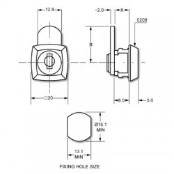 Lowe and Fletcher 8mm Camlock 0201