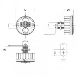 L&F 2800 Mechanical Combination Lock