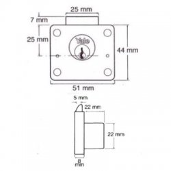 Yale 066S 4 Pin Straight Drawer Springbolt