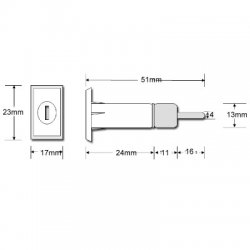 Furniture Pedestal Lock 50mm