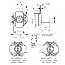 Round Furniture Deadlock 5872