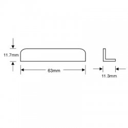 Cupboard Lock Angled Strike Plate