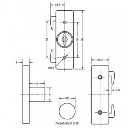 L&F 5825 Double Claw Cupboard Lock