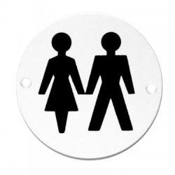 Aluminium Metal Toilet Door Sign