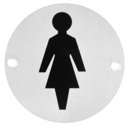 Aluminium Metal Toilet Door Sign