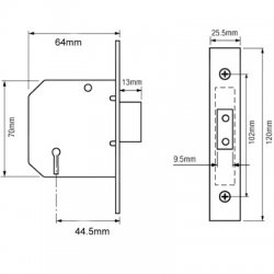 Yale M322 3 Lever Deadlock