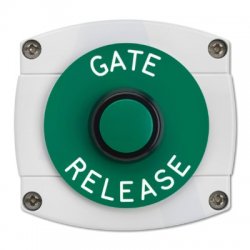 Asec 3E0656-GB-GR Surface Mounted Gate Release Green Dome