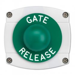 Asec 3E0657-GB-GR Surface Mounted Gate Release Green Dome