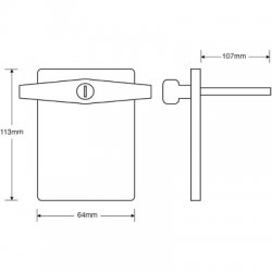 Garador Locking T Handle Garage Lock