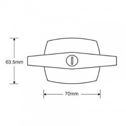 Starfleet STAR0010 T Locking Garage Door Handle