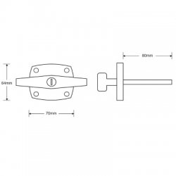 Birtley Easyfix T Locking Garage Door Handle