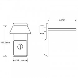 Cardale Garage Handle come with round barrell