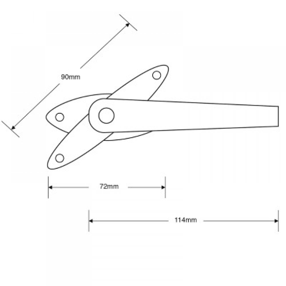 Suits doors with 2 point latching