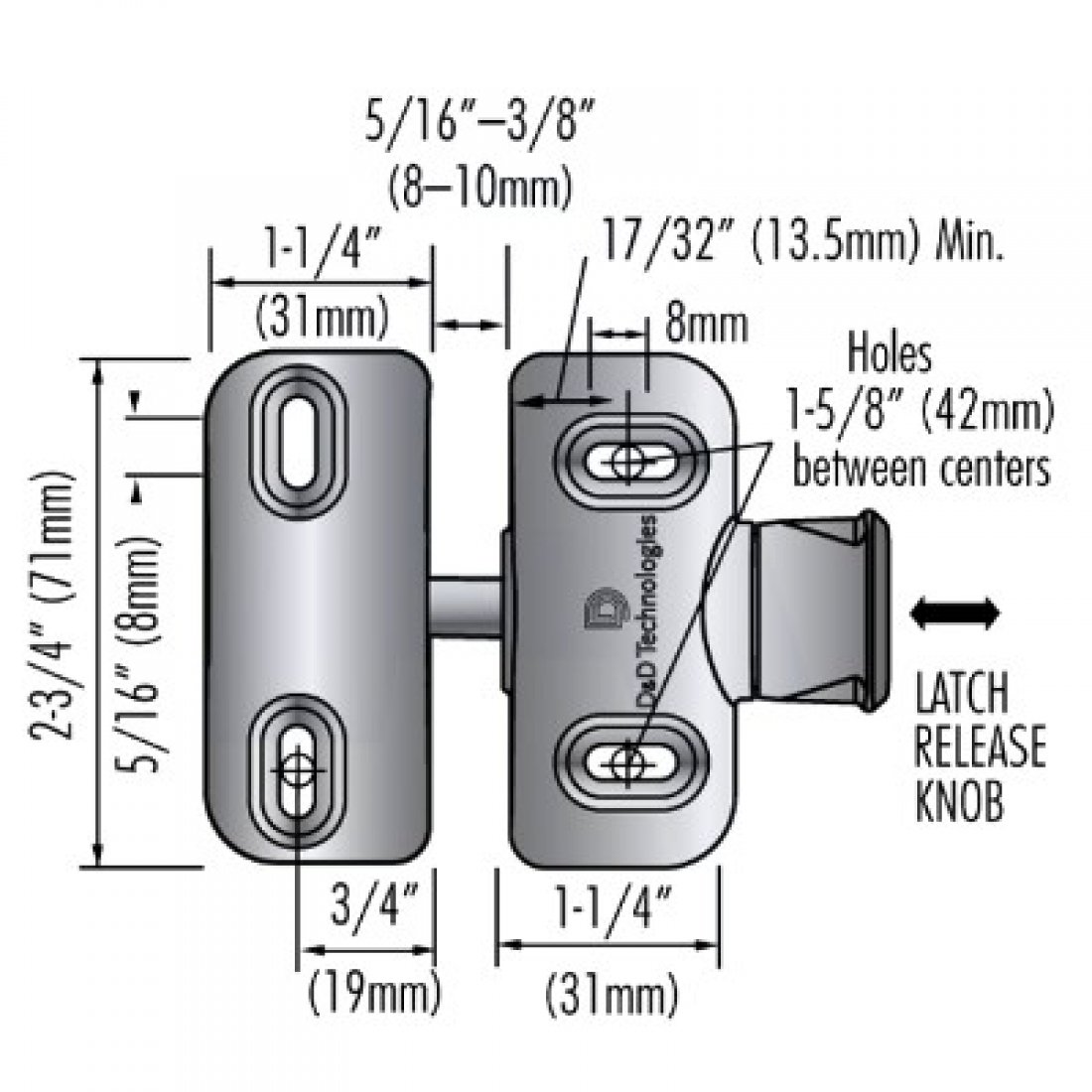 Lockable Side Pull MagnaLatch Gate Latch