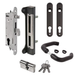 Locinox Gatelock Fiftylock Insert Set with Keep For 50mm Box Section Black