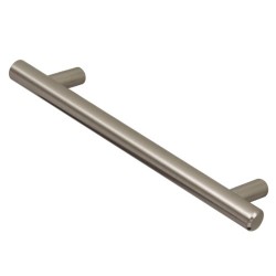 Asec 12mm Brushed Nickel Solid Bar Handle C/W M4 x 25mm Bolts