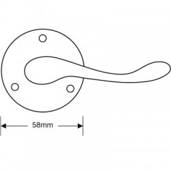 Victorian Scroll Round Rose Lever Furniture