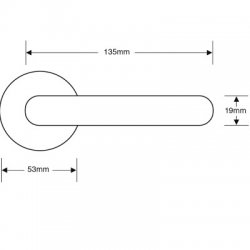 Stainless Steel Round Rose Lever Furniture