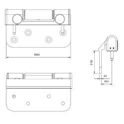 Era Challenger Hinge Component For Composite & Timber Door