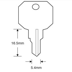 Asec TS7541 WMS Window Key