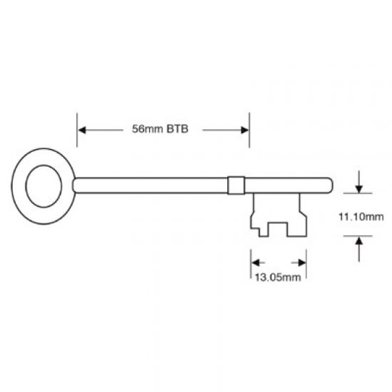 Fire Brigade FB4 Key For Rim Latch Locks
