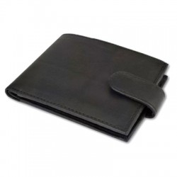 Black Leather Bifold RFID Wallet