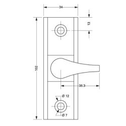 Adams Rite 4565 Handle and Cam 