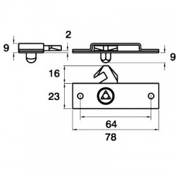 Budget Rim Lock with Slotted Bolt