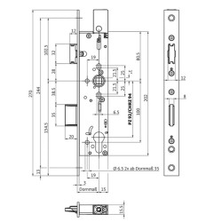 BKS B-1839 Door Lock for Single-Leaf Fire and Smoke Protection Doors