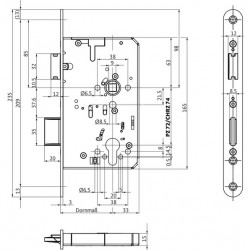BKS B-2326 Panic Function E Lock for Single Leaf Doors
