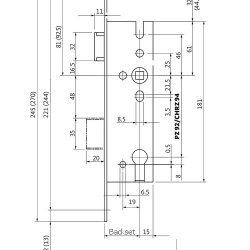 GU BKS 1314 35/92 Narrow Style Mortice Sashlock