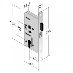 Bonaiti Serrature DIN Standard Magnetic Euro Lock