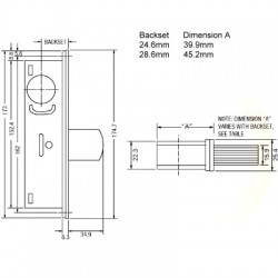 Alpro 5218 Screw-In Mortice Deadlock Barbolt Case