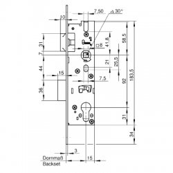 Wilka 1433 Latch Deadbolt Mortice Sashlock 15mm Bolt Throw