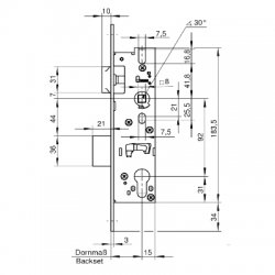 Wilka 1438 Latch Deadbolt Mortice Sashlock 20mm Bolt Throw