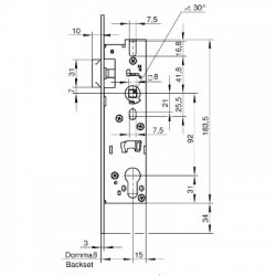 Wilka 138F Mortise latch lock